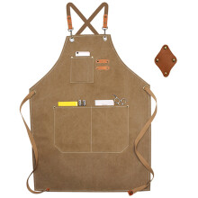 (Camel) Thick Canvas Apron Kit Coffee Shops, Barbers, Restaurant Kitchen & Milk Tea Shops