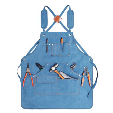(Light blue) Minimalist Heavy Canvas Tool Apron Carpentry, Electrical & Gardening Work