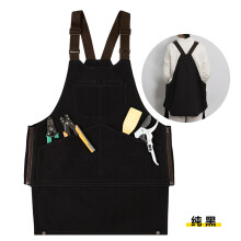 (Pure black) Electrician Carpenter Detachable Tool Vest, Sleeveless Pullover Apron with Large Pockets, Suitable Work