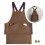 (Camel) Electrician Carpenter Detachable Tool Vest, Sleeveless Pullover Apron with Large Pockets, Suitable Work 1