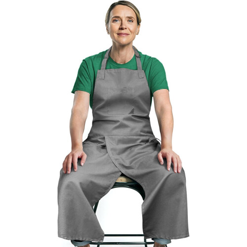 (Gray) Canvas Split-Leg Apron Kit Ceramic Clay Work