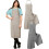 (Khaki + Gray) Polyester Canvas Split-Leg Apron Kit Pottery & Floral Designers 1