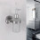 3Pcs Transparent Window Silver Wall Mounted Liquid Soap Dispenser Pump 9