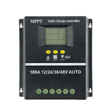 (80A) Contrôleur de charge solaire 12 V 24 V 36 V 48 V 100 A avec écran LCD rétroéclairé pour la production d'énergie photovoltaïque