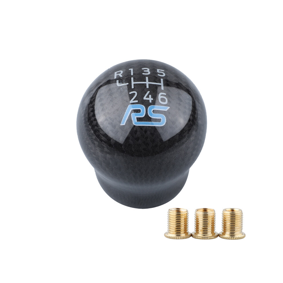 (Rs Logo) For Focus Fiesta Rs St Custom Carbon Fiber Gear Shift Knob Lever Head 7734264137518