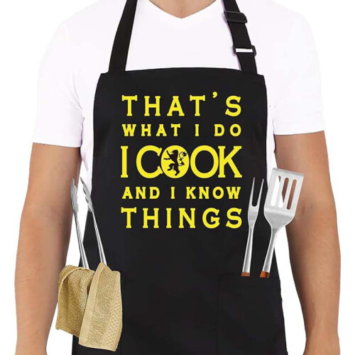 (I COOK) Polyester Letter Apron Kit Restaurant Workwear & Household Kitchen Use