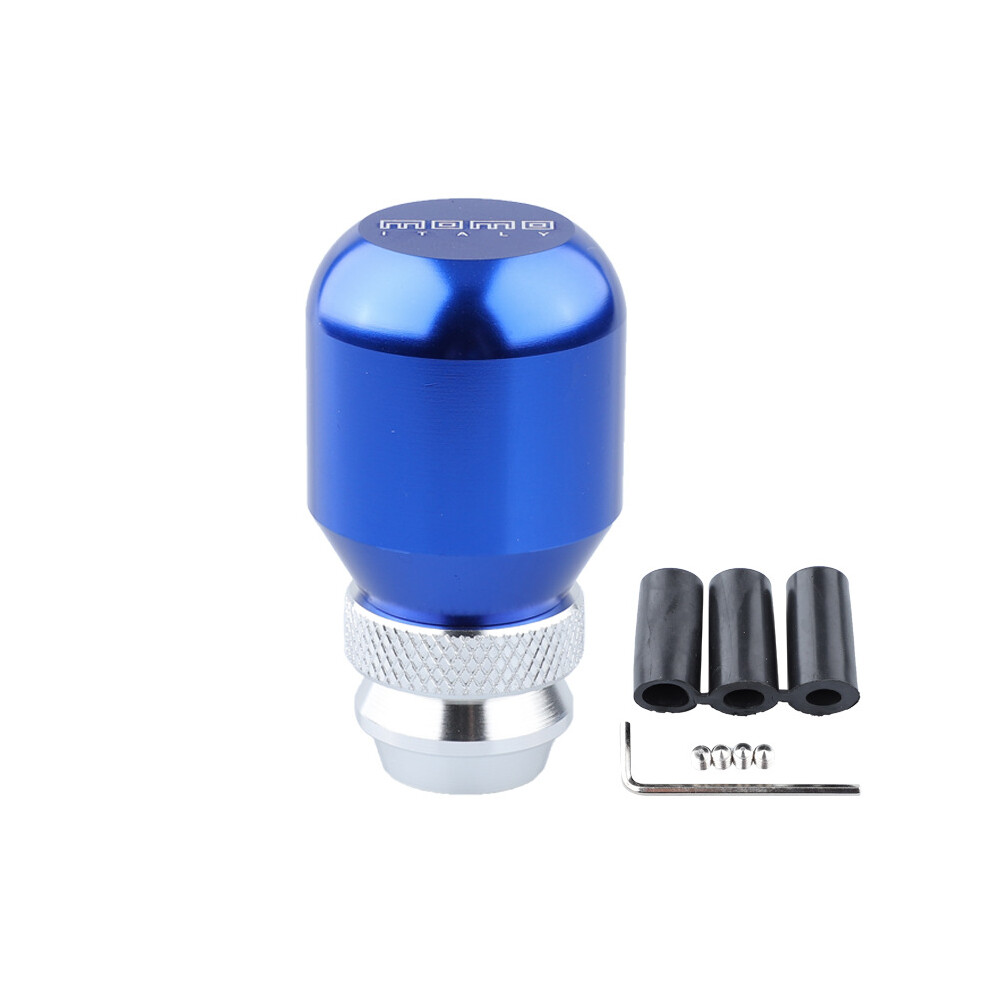(Blue) Personalized Adjustable Universal Car Gear Shift Knob Manual Lever Automatic Modification Momo Style Blue 7734264137471