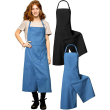 (Black + Blue) Polyester Canvas Split-Leg Apron Kit Pottery & Floral Designers