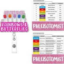(Phlebotomist Nurse) Einziehbarer Ausweishalter für Blutabnehmer/innen – Ausweishalter-Set