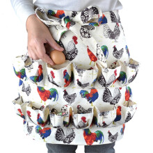 (Half-Length) Canvas Half Apron Kids & Adults, Egg Gathering Multi-Pocket Household Kit