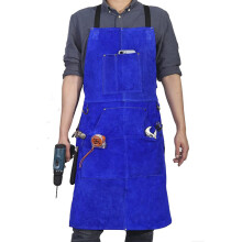 (Blue) Canvas Apron Carpentry Electrician Floral Workwear Baking Barbecue Apron Kit
