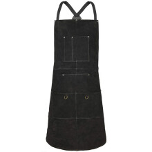 (Black) Fartuch płócienny, stolarz, elektryk, florysta, odzież robocza, fartuch do pieczenia i grillowania