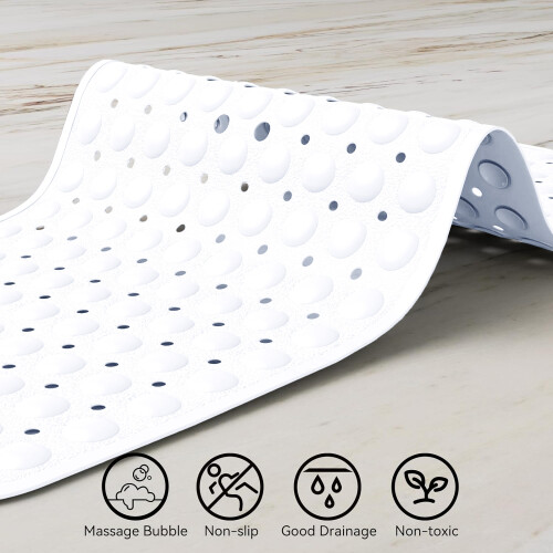 Imperial Rooms (White) Shower Mat For Bathroom Extra Large Strong 1