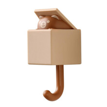 (Little Brown Bear) Adhesive Hanging Key Holder Durable Stable Key Holder For Entryway Front Door Hallway