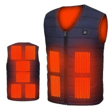 (L) New 10 Heated Vest Smart Electric Heating Vest Sleeveless Jacket Usb Rechargeable Unisex Outdoor Winter Warm Jacket
