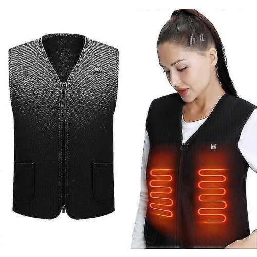 (S) Electric Heating Vest Jacket Lightweight Usb Charging-shry