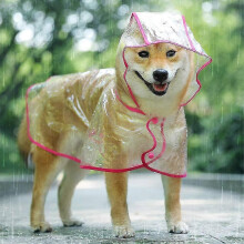 (RoseRed, S) Animal Raincoat Dog Raincoats Waterproof Puppy Raincoats
