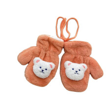 (Orange) Windproof Mittens Child Autumn Gloves Winter Ski Mittens Outdoor Riding Gloves