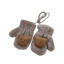 (Mocha brown) Windproof Mittens Child Autumn Gloves Winter Ski Mittens Outdoor Riding Gloves