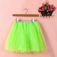 (Green, Free Size) Mardi Gras Costume Womens Pleated Gauze Short Tulle Skirt Adult Dancing Skirt