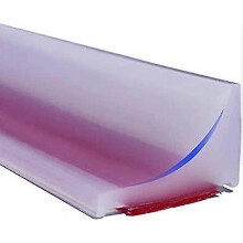 (translucency) 2m Silicone Shower Threshold Water Dam Wet Room Floor Barrier, Shower Splash Guard Rubber Bath Seal Strip