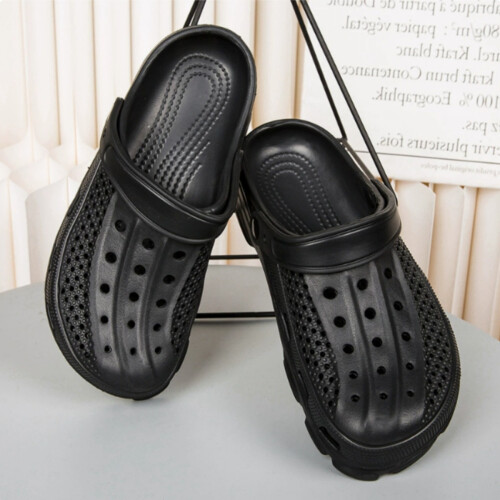 (black, M6=W8=38-39) Ανδρικά και γυναικεία τσόκαρα κήπου – αναπνέοντα, ελαφριά, slip-on, άνε