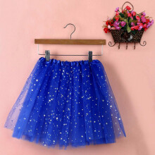 (Blue, Free Size) Mardi Gras Costume Womens Pleated Gauze Short Tulle Skirt Adult Dancing Skirt