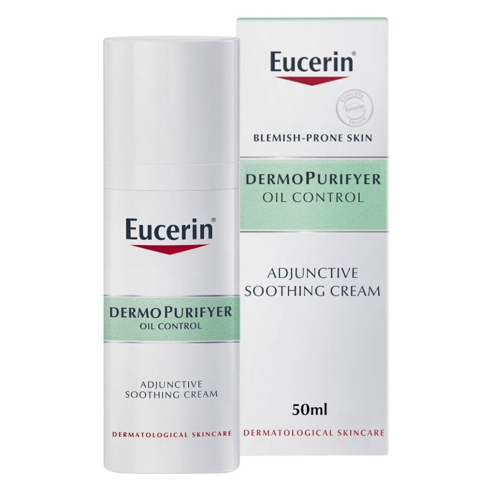 Eucerin DermoPurifyer Oil Control Soothing Cream 50ml Lightweight Acne Care Moisturizer