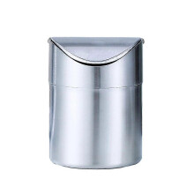 (Silver) Trash Can Garbage Bin Waste Bucket Multicolored Space Saving