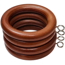 38mm Wooden Curtain Ring with Eyes Natural Oak 24 Pieces