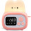 (Pink) Cute Timer Clock Toaster Lamp USB Charging Bedside Night Light LED Digital Table Clock Alarm 1