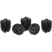 (black, 5pcs) 6pcs Toilet Replacement Brush Head White Replacement Brushes Diameter 8cm
