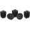 (black, 5pcs) 6pcs Toilet Replacement Brush Head White Replacement Brushes Diameter 8cm 1