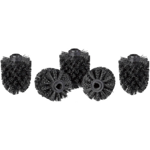 (black, 5pcs) 6pcs Toilet Replacement Brush Head White Replacement Brushes Diameter 8cm