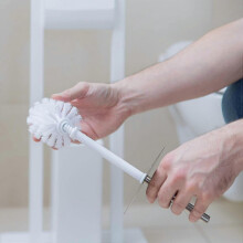 (White, 5pcs) 6pcs Toilet Replacement Brush Head White Replacement Brushes Diameter 8cm