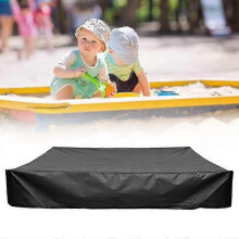 (Black, 180*180) Dustproof Protection Sandbox Cover Waterproof Sandpit Pool Cover High Quality