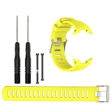 (Yellow) for SUUNTO-D4 D4i-NOVO Watch Adjustable Silicone Band Strap Wristband Bracelet