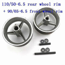 (front and rear rim) 110/50-6.5 Rear Wheel 90/65-6.5 Front Wheel Hub 6.5 Inch Alloy Rims Fits 47cc 49cc Mini Dirt Bike E Scooter Mini Moto