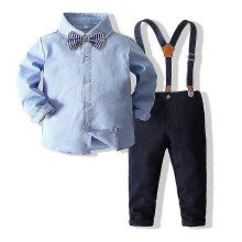 (Green, 12M(80)) Kids Boy Gentleman Clothing Set Long Sleeve Tie Shirt + Waistcoat + Pants Toddler Boy Formal Outfits Wedding Party Dress Outfits