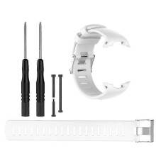(White) for SUUNTO-D4 D4i-NOVO Watch Adjustable Silicone Band Strap Wristband Bracelet