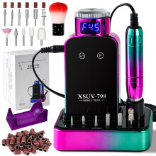 Cordless 40000 RPM Rechargeable Nail Grinder with Charging Base – Portable Dead Skin Remover Kit