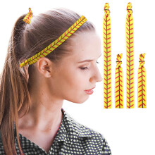 4 elastici per capelli annodati, fasce per capelli da baseball, fasce elastiche sportive, accessori per capelli stampati