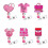 Glitter Acrylic Bead Retractable Badge Reel Set - Easy Pull ID Holder & Keychain, 6pcs: 1