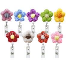 Nurse Uniform Floral Retractable Badge Holder Easy Pull Keychain Set: 9 Pcs