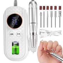 Portable Rechargeable Electric Nail Polisher & Dead Skin Grinder Professional Nail Art Kit