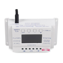 PWM-Solarladeregler mit zwei Zeitperioden, 12 V/24 V, 20 A, T20-LCD-Display