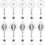 Transparent Rotating Metal Clip Retractable Badge Holder 10 Pcs Easy Pull 1