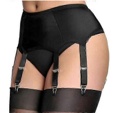 (Black, XL) Women Sexy Lace Garter Belt Lingerie Straps Suspender Belt Garter Belts Gifts