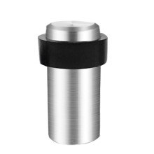 (Silver, 80mm) 46-120mm Doorstop Heighten Strong Adhesive Round Punch-free Door Stopper for Washroom