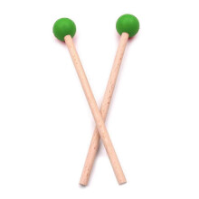 (Green) 2pcs Xylophone Drumstick Small Musical Drumsticks Chime Round Head Hammer